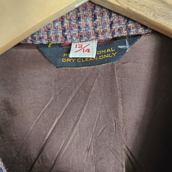 Vintage Forstmann Welsh Tweed 100% Virgin wool button down blazer Size L - Picture 6 of 16